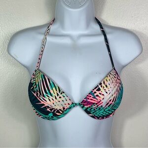 Tropical Print Bikini Top
